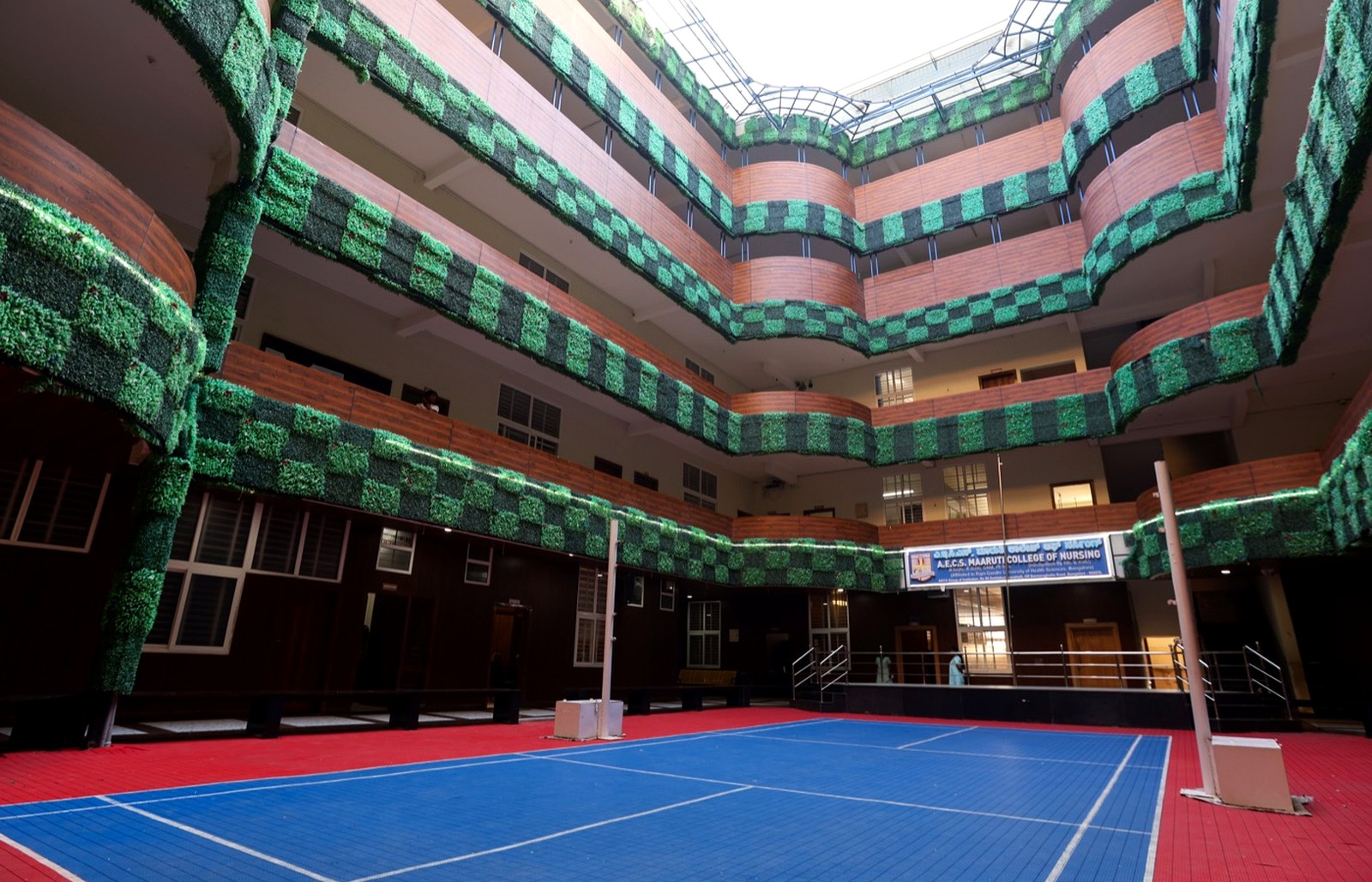 Campus interior and main atrium at AECS Maaruti College of Nursing